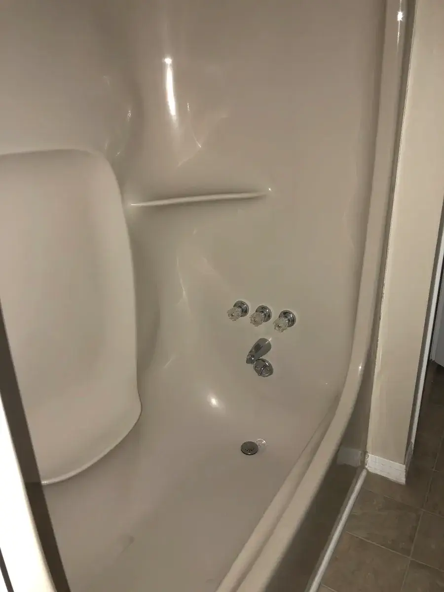 Walk-in shower in the master bathroom